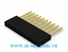 Pitch 2.54mm, 10x1 Single Female - Long Pin Header