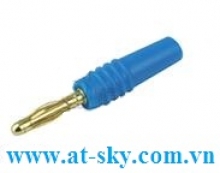 2mm Banana Plug Gold - Blue