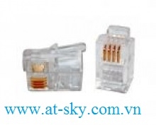 RJ11 4-pin in case 6-pin Male Plug