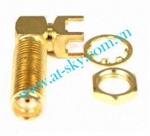 SMA Right Angle Female PCB Connector length 20mm 